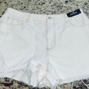 Hollister Women's Cream Jean Shorts
